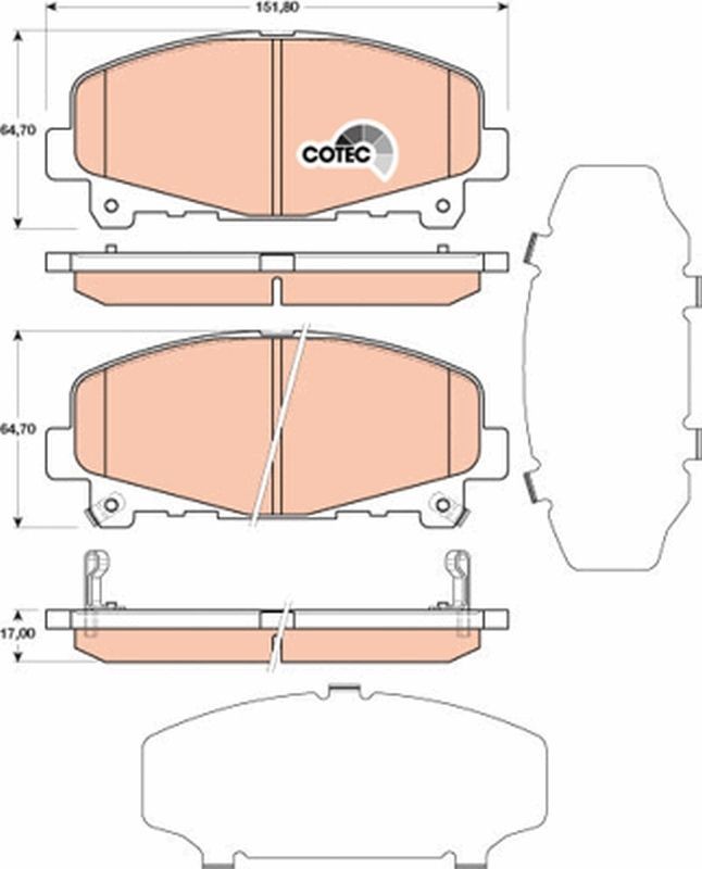 Scheibenbremse  Vorderachse Vorne für Honda ASHUKI H025-69 Bremsbelagsatz